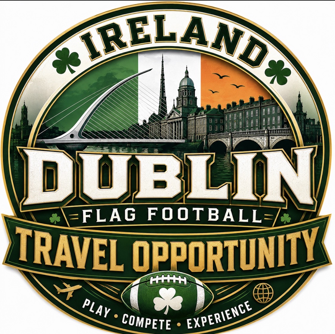 Dublin Flag Football Travel Opportunity logo