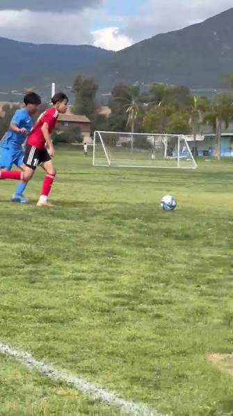 Youth soccer action