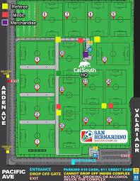 San Bernardino Soccer Complex field map
