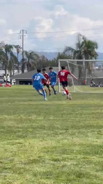 Youth soccer action