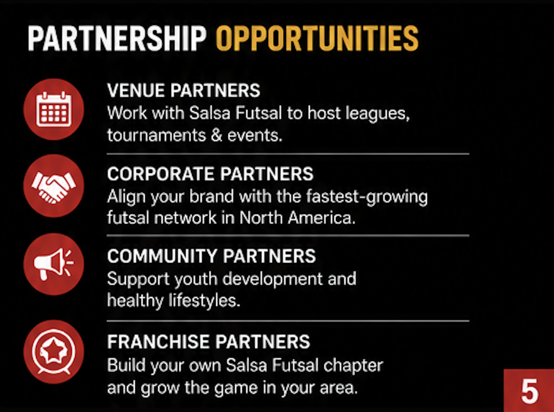 Salsa partnership opportunities