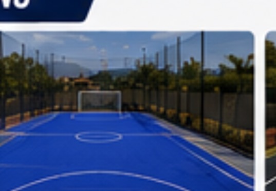 Blue futsal court