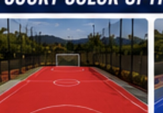 Red futsal court