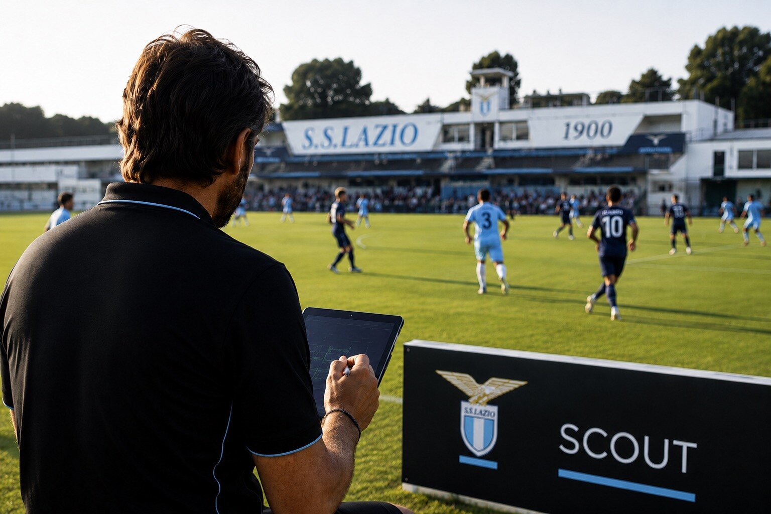 SS Lazio scout evaluating players during a match