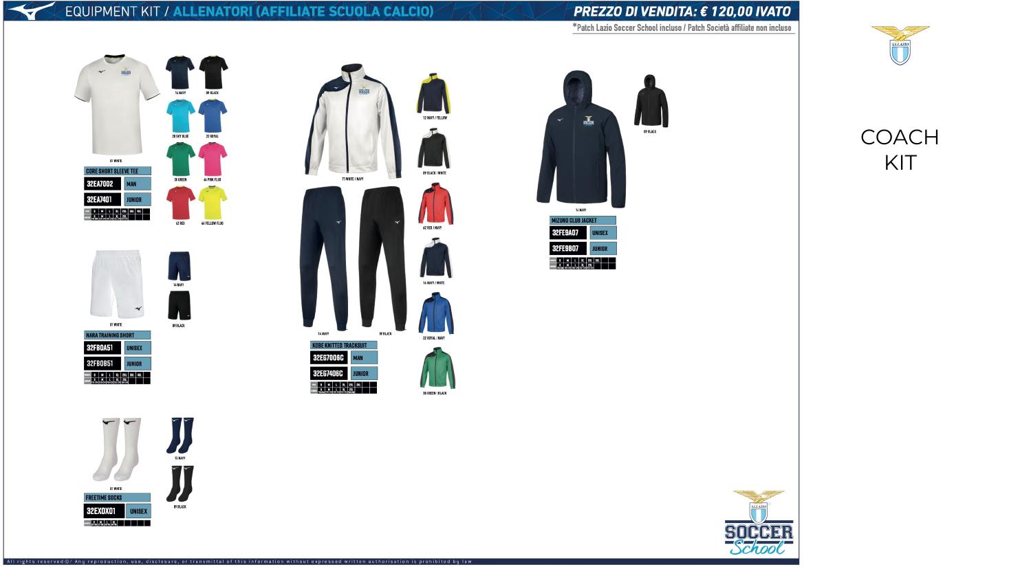 SS Lazio coach kit options