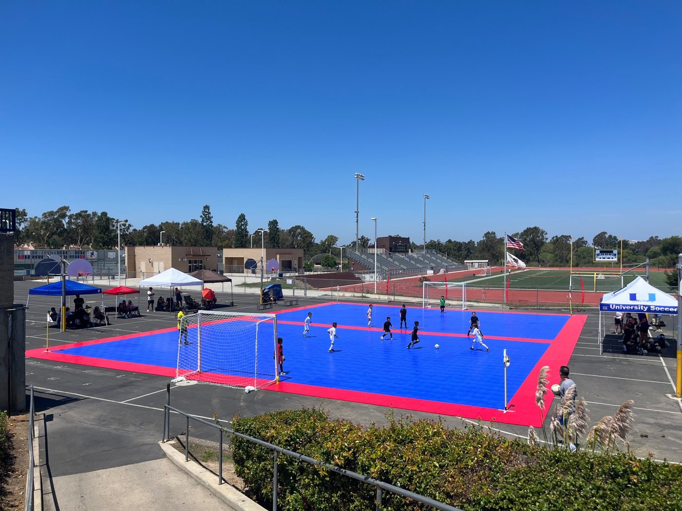 University High School portable futsal court